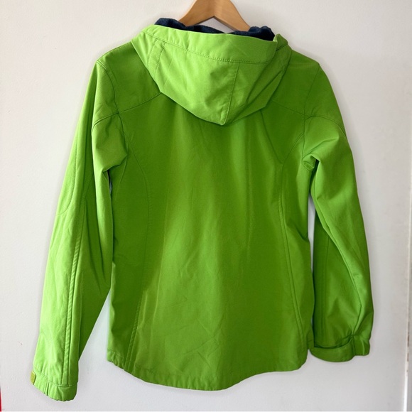 Black Diamond Soft Shell Fleece Lined Hooded Jacket SMALL lime green - Picture 9 of 9